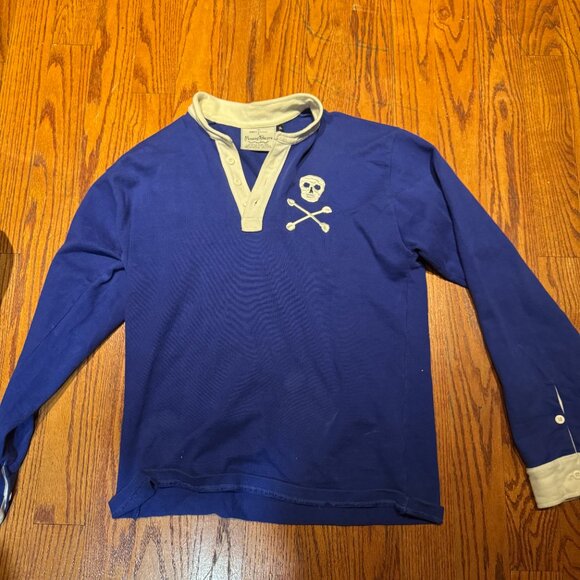 Rowing Blazers Skull and Crossbones Blue Rugby - Picture 1 of 3